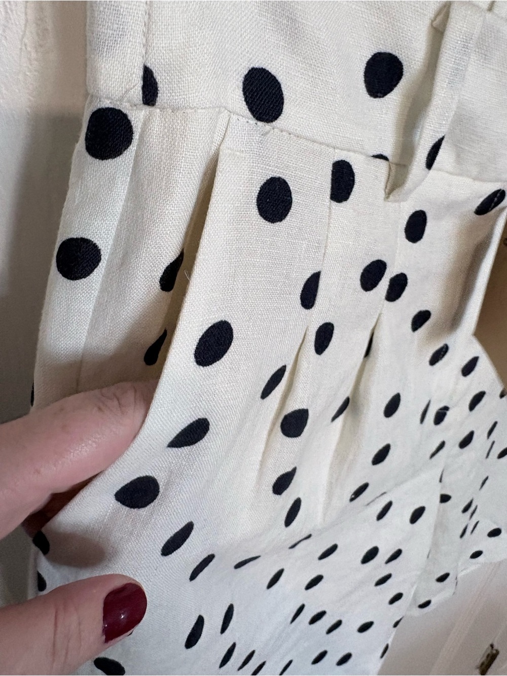 Boden Kensington Linen Shorts | Ivory Painted Dot | Size 6 NWT - Picture 5 of 10